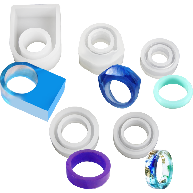 Light Gray Urban Crafter 5pc ring Moulds Resin Craft