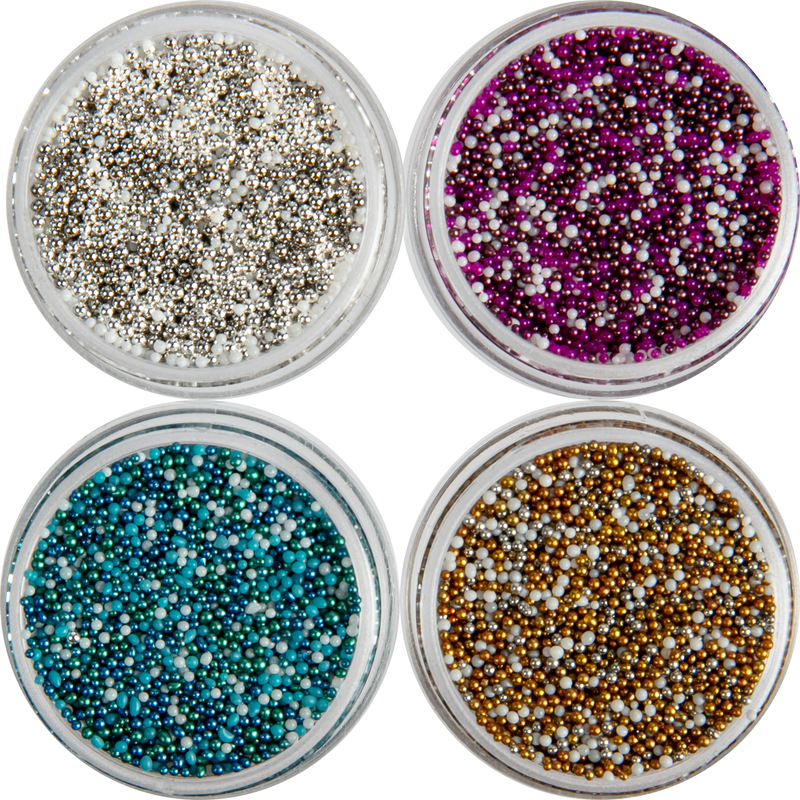 Light Gray Urban Crafter Micro Beads 4pk 22.6g Four jars of microbeads Resin Mix Ins