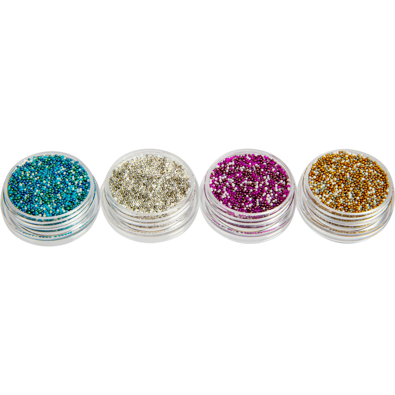 Gray Urban Crafter Micro Beads 4pk 22.6g Four jars of microbeads Resin Mix Ins