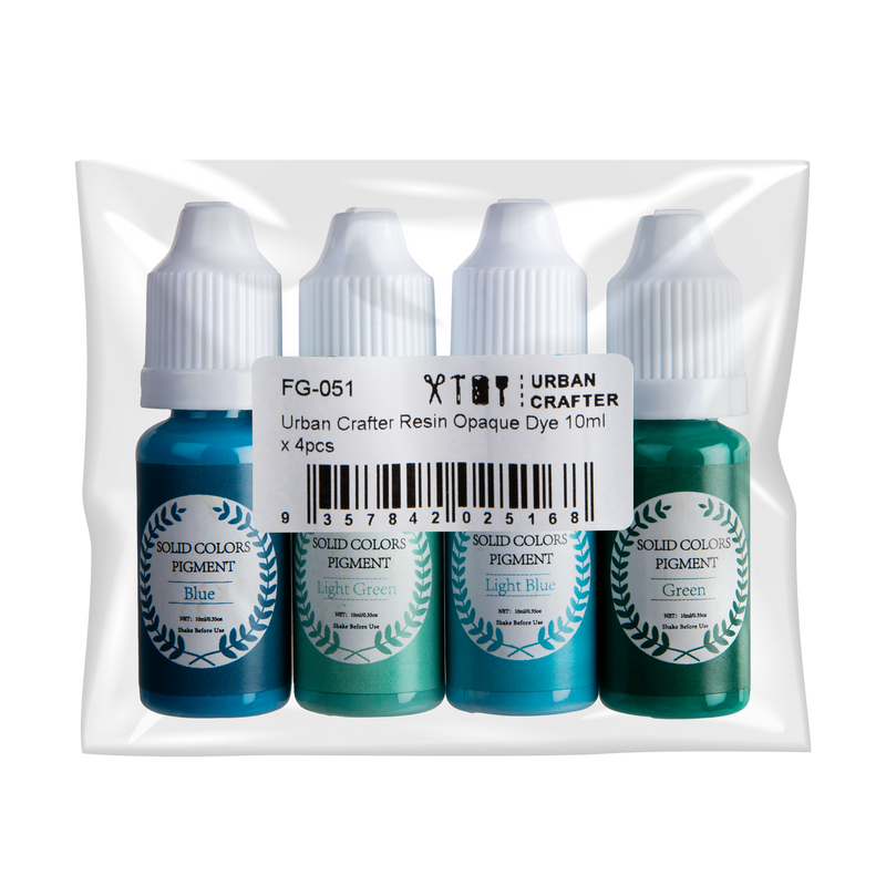 Light Gray Urban Crafter Resin Opaque Dye 10ml (4 Pieces) Resin Craft