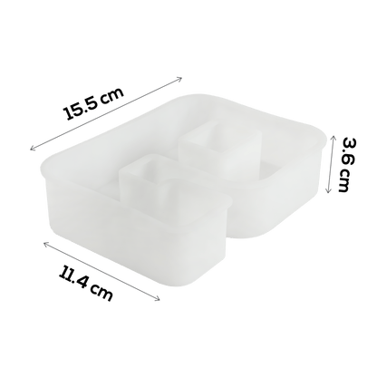 Light Gray Urban Crafter - Large Number Silicone Mould  - 9 - 16.3x11.8cm Resin Moulds
