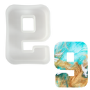 Light Gray Urban Crafter - Large Number Silicone Mould  - 9 - 16.3x11.8cm Resin Craft Moulds