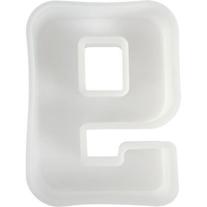 Light Gray Urban Crafter - Large Number Silicone Mould  - 9 - 16.3x11.8cm Resin Moulds