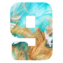 Light Gray Urban Crafter - Large Number Silicone Mould  - 9 - 16.3x11.8cm Resin Craft Moulds