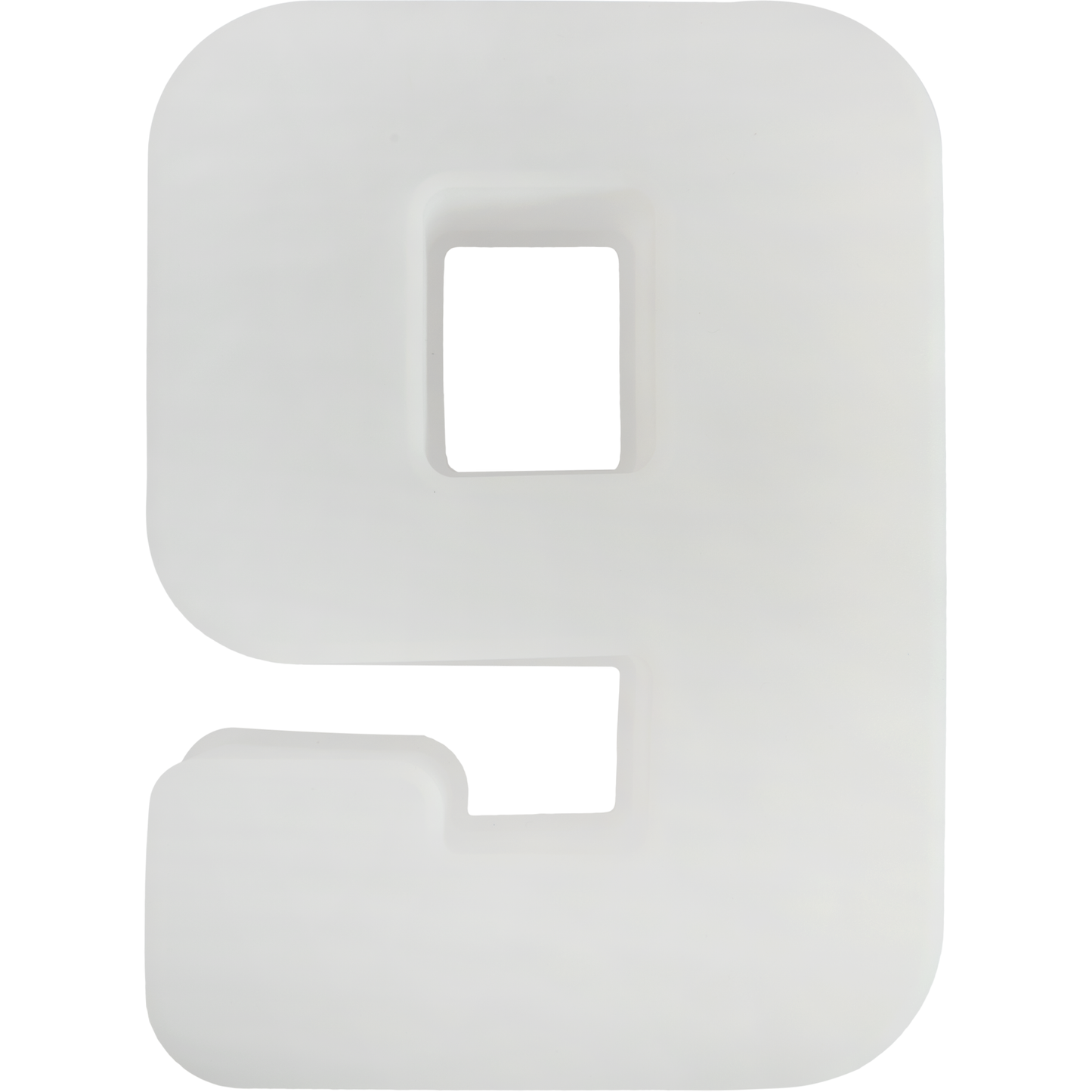 Light Gray Urban Crafter - Large Number Silicone Mould  - 9 - 16.3x11.8cm Resin Moulds
