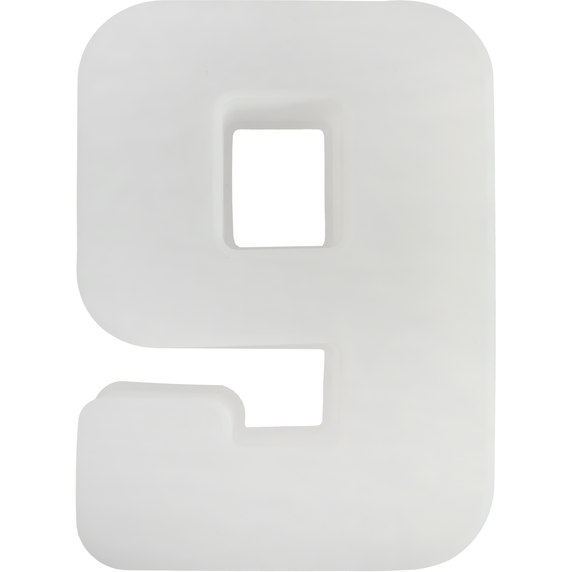 Light Gray Urban Crafter - Large Number Silicone Mould  - 9 - 16.3x11.8cm Resin Moulds