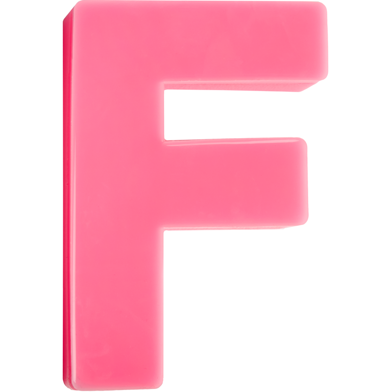 Light Coral Urban Crafter - Large  Alphabet Silicone Mould  - F -Height:15.2cm Resin Craft Moulds