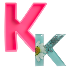 Pale Violet Red Urban Crafter - Large  Alphabet Silicone Mould  - K -Height:15.2cm Resin Moulds