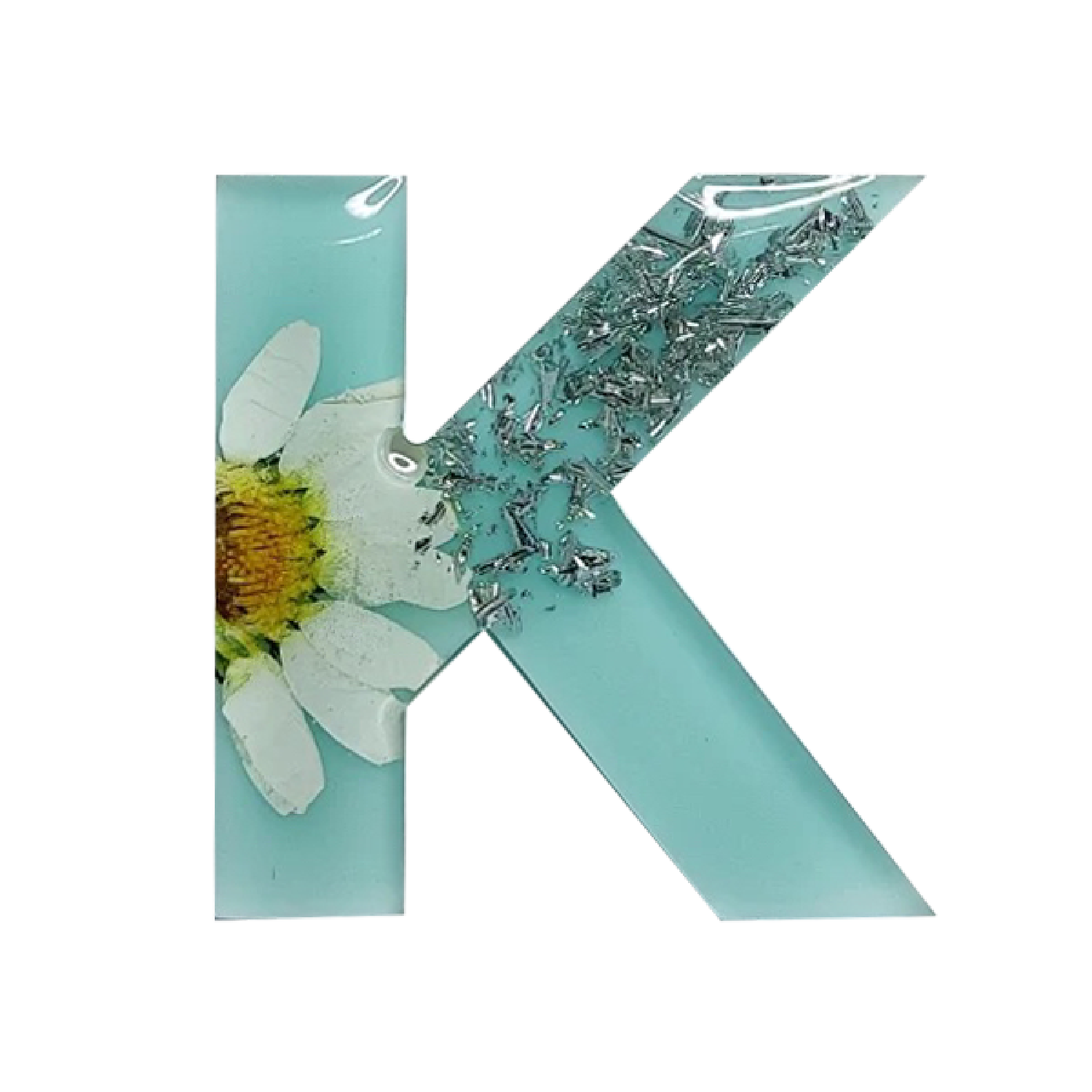 Dark Sea Green Urban Crafter - Large  Alphabet Silicone Mould  - K -Height:15.2cm Resin Moulds
