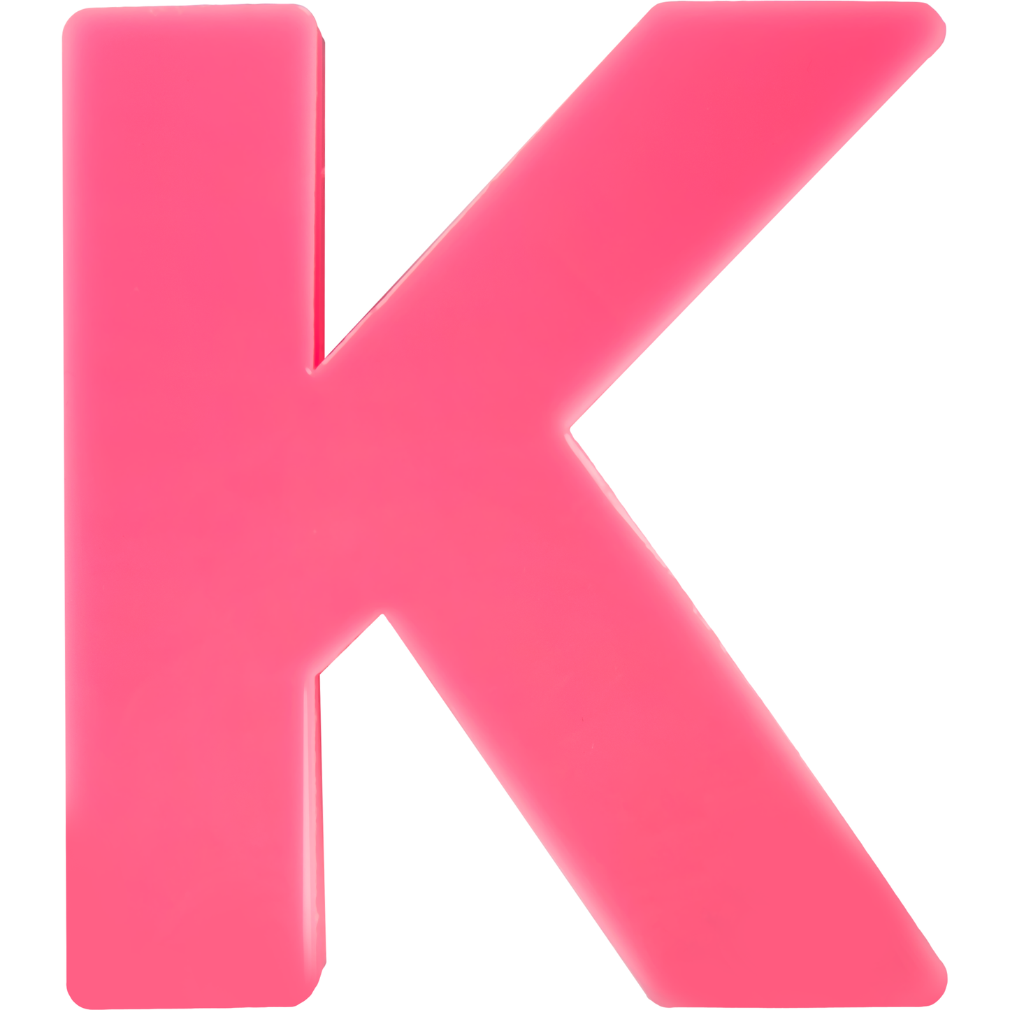 Light Coral Urban Crafter - Large  Alphabet Silicone Mould  - K -Height:15.2cm Resin Moulds