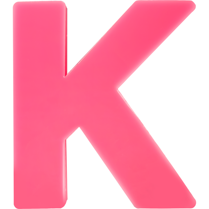 Light Coral Urban Crafter - Large  Alphabet Silicone Mould  - K -Height:15.2cm Resin Moulds