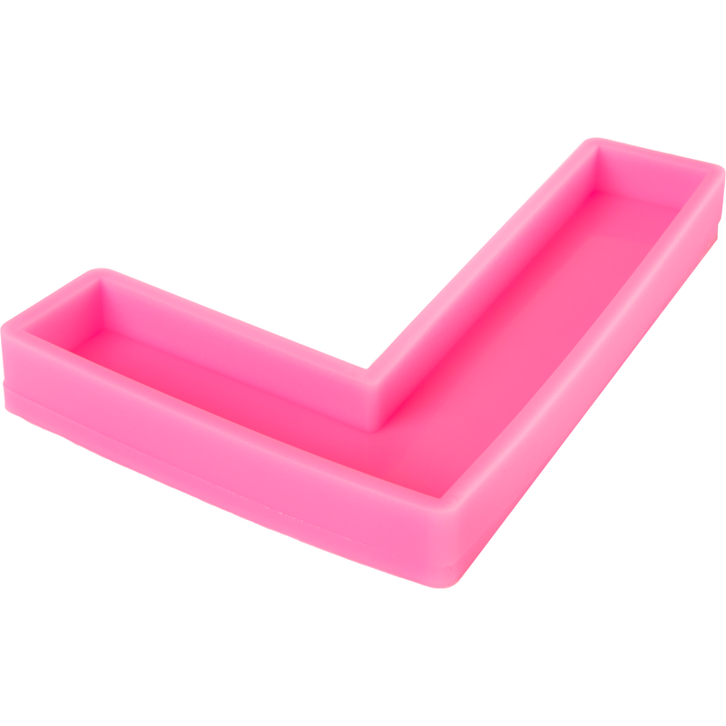 Hot Pink Urban Crafter - Large  Alphabet Silicone Mould  - L -Height:15.2cm Resin Craft