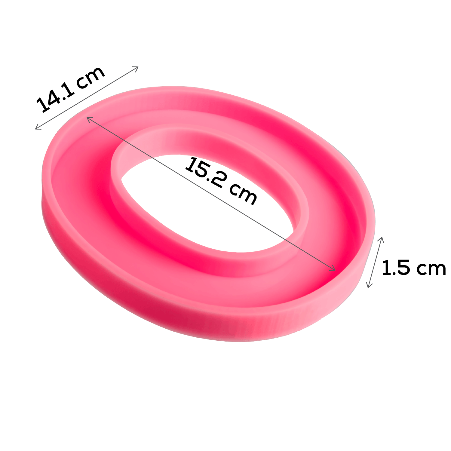 Light Coral Urban Crafter - Large  Alphabet Silicone Mould  - O -  Height:15.2cm Resin Craft