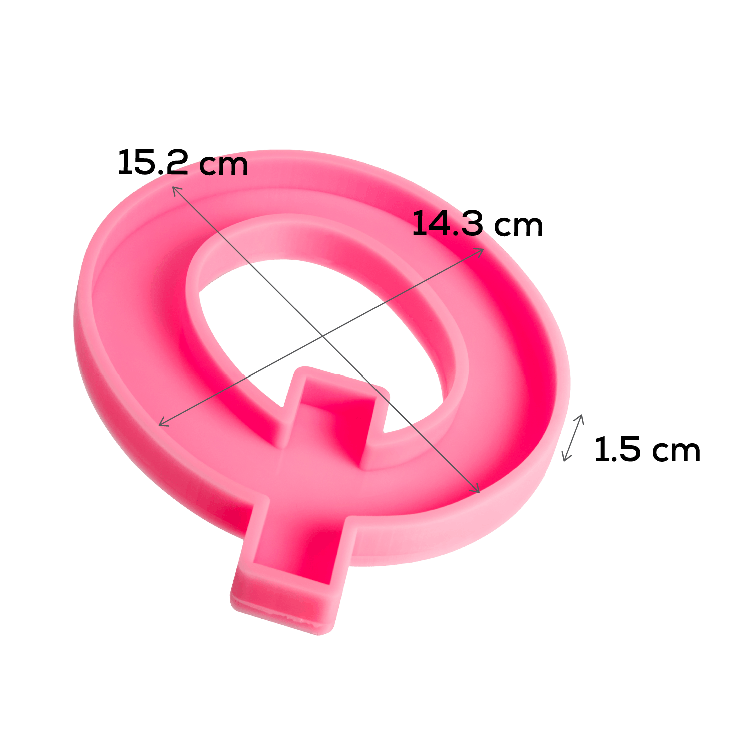 Hot Pink Urban Crafter - Large  Alphabet Silicone Mould  - Q -Height:15.2cm Resin Moulds