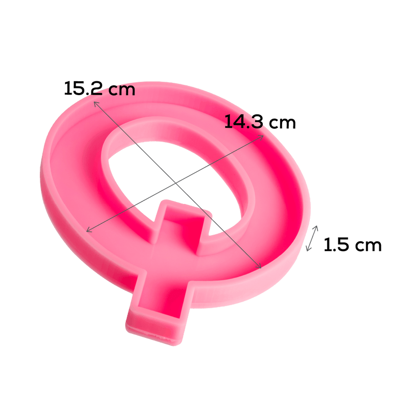 Hot Pink Urban Crafter - Large  Alphabet Silicone Mould  - Q -Height:15.2cm Resin Craft Moulds