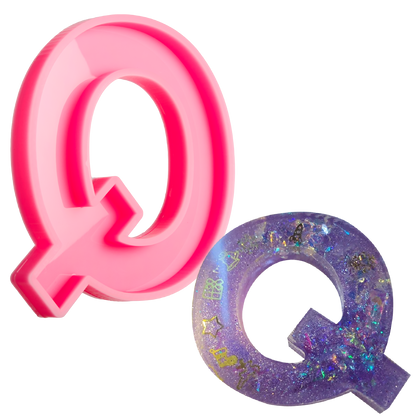 Plum Urban Crafter - Large  Alphabet Silicone Mould  - Q -Height:15.2cm Resin Moulds