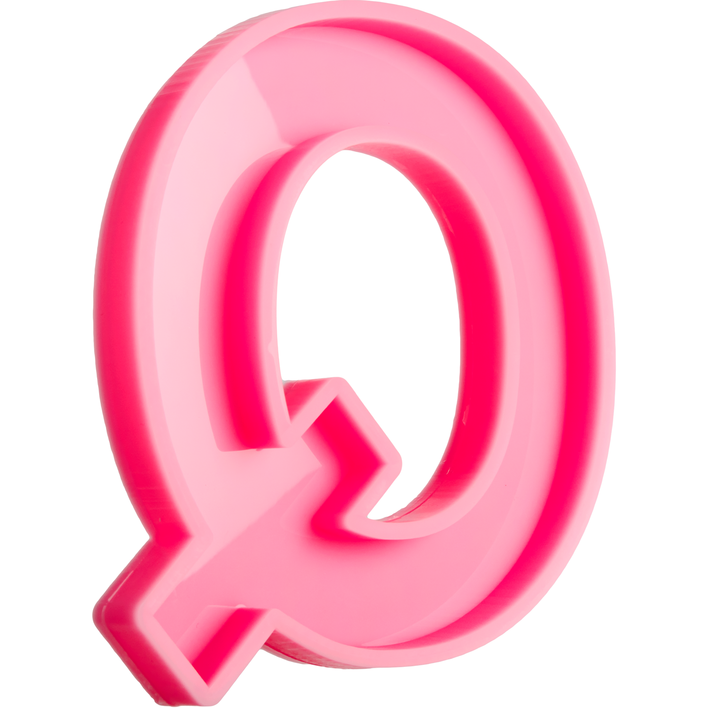 Light Pink Urban Crafter - Large  Alphabet Silicone Mould  - Q -Height:15.2cm Resin Moulds