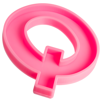 Hot Pink Urban Crafter - Large  Alphabet Silicone Mould  - Q -Height:15.2cm Resin Moulds