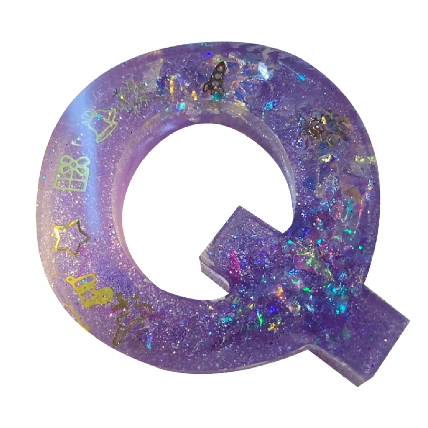 Slate Gray Urban Crafter - Large  Alphabet Silicone Mould  - Q -Height:15.2cm Resin Moulds