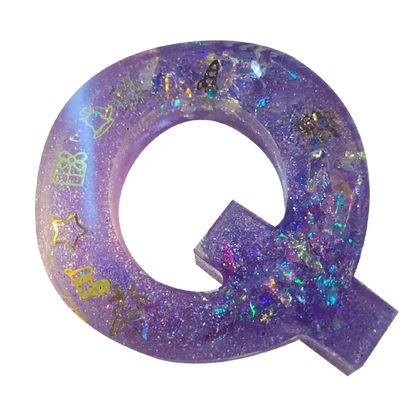 Slate Gray Urban Crafter - Large  Alphabet Silicone Mould  - Q -Height:15.2cm Resin Moulds