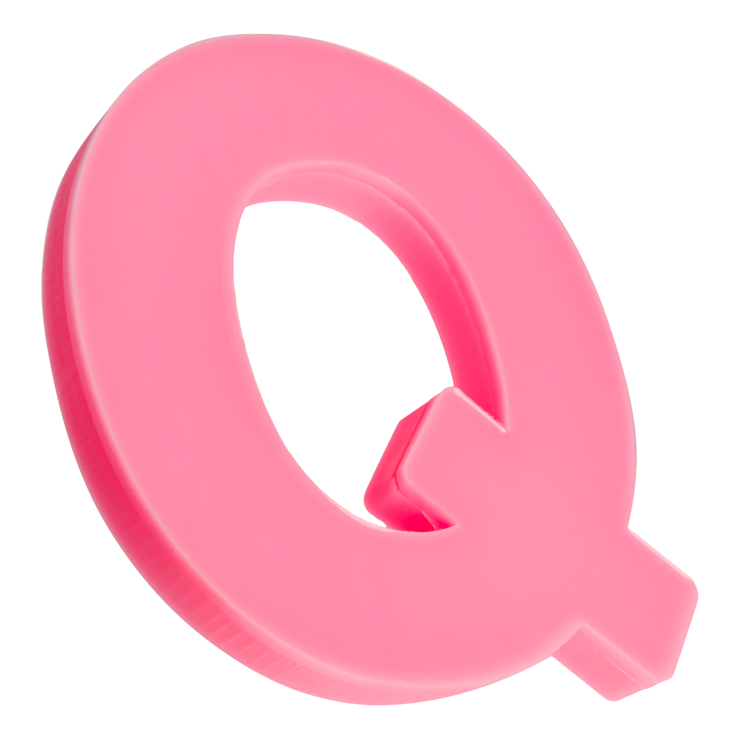 Hot Pink Urban Crafter - Large  Alphabet Silicone Mould  - Q -Height:15.2cm Resin Moulds