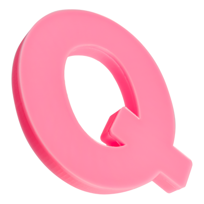 Hot Pink Urban Crafter - Large  Alphabet Silicone Mould  - Q -Height:15.2cm Resin Moulds