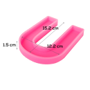 Hot Pink Urban Crafter - Large  Alphabet Silicone Mould  - U -Height:15.2cm Resin Craft Moulds