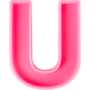 Hot Pink Urban Crafter - Large  Alphabet Silicone Mould  - U -Height:15.2cm Resin Craft Moulds