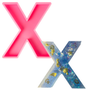 Pale Violet Red Urban Crafter - Large  Alphabet Silicone Mould  - X -Height:15.2cm Resin Craft Moulds