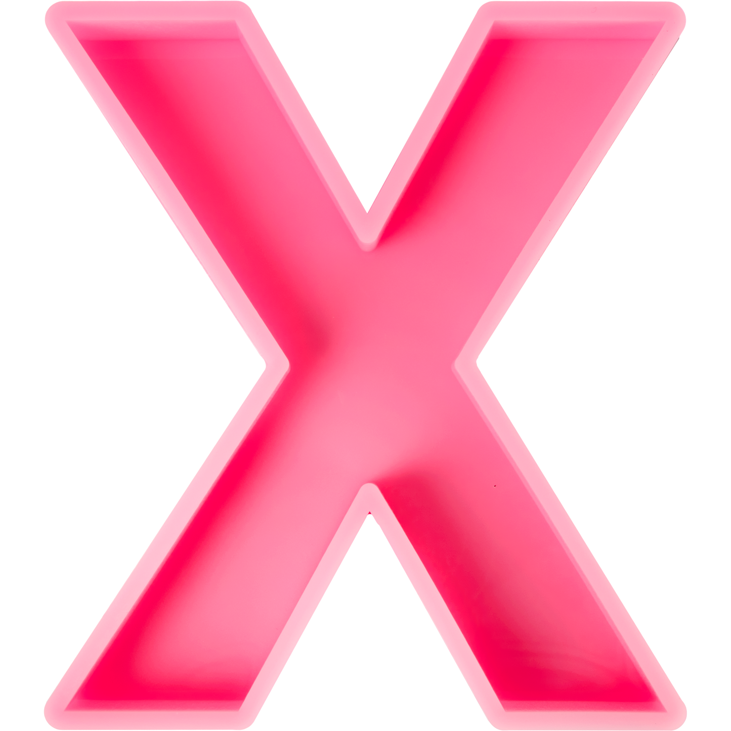 Hot Pink Urban Crafter - Large  Alphabet Silicone Mould  - X -Height:15.2cm Resin Moulds