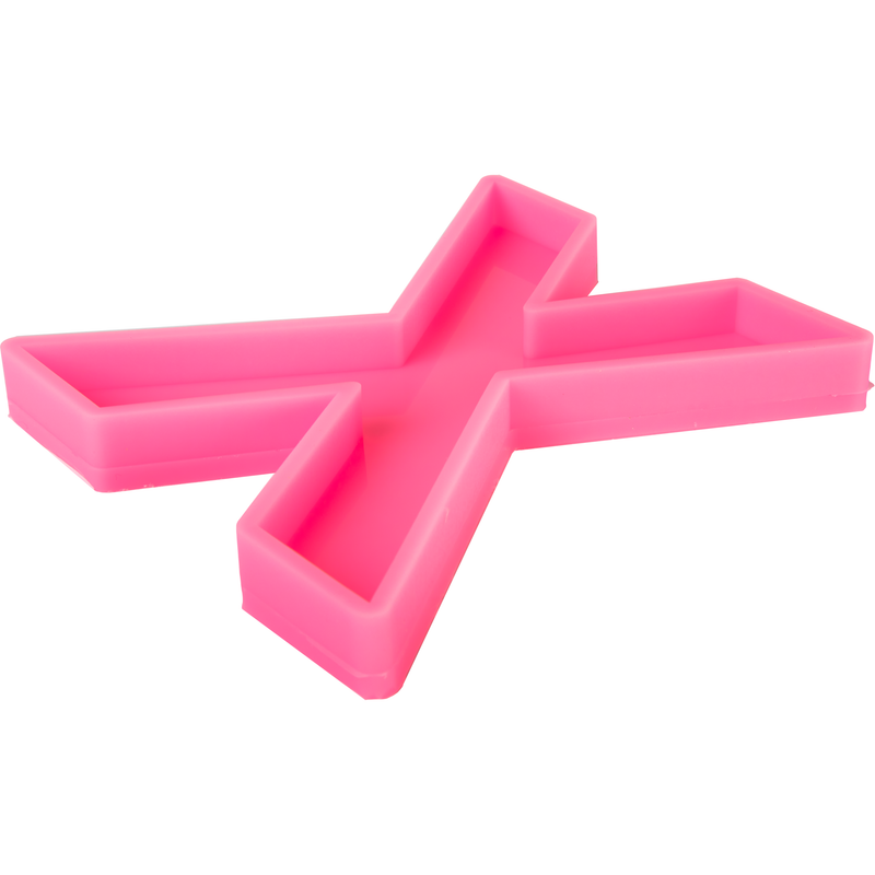 Hot Pink Urban Crafter - Large  Alphabet Silicone Mould  - X -Height:15.2cm Resin Craft Moulds