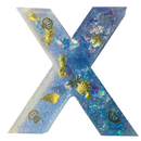 Slate Gray Urban Crafter - Large  Alphabet Silicone Mould  - X -Height:15.2cm Resin Craft Moulds