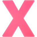 Light Coral Urban Crafter - Large  Alphabet Silicone Mould  - X -Height:15.2cm Resin Craft Moulds