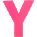 Pale Violet Red Urban Crafter - Large  Alphabet Silicone Mould  - Y -Height:15.2cm Resin Craft Moulds