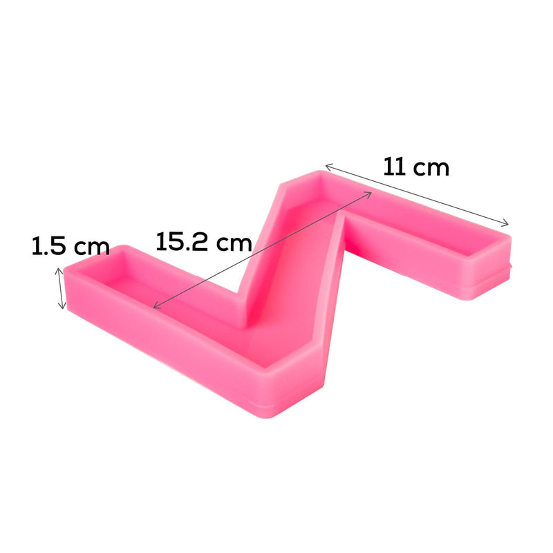 Hot Pink Urban Crafter - Large  Alphabet Silicone Mould  - Z -Height:15.2cm Resin Craft Moulds