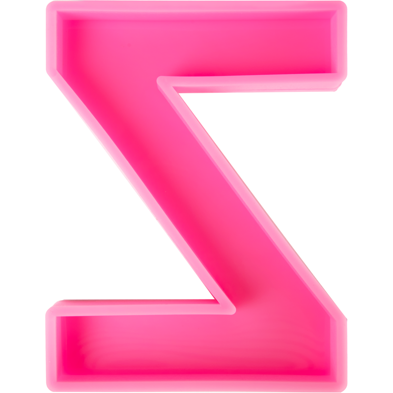 Hot Pink Urban Crafter - Large  Alphabet Silicone Mould  - Z -Height:15.2cm Resin Craft Moulds