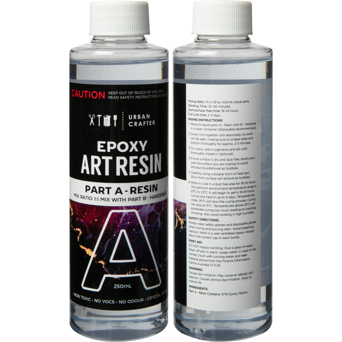 Gray Urban Crafter Epoxy Resin Kit 1:1, 500ml (250ml + 250ml) Resin