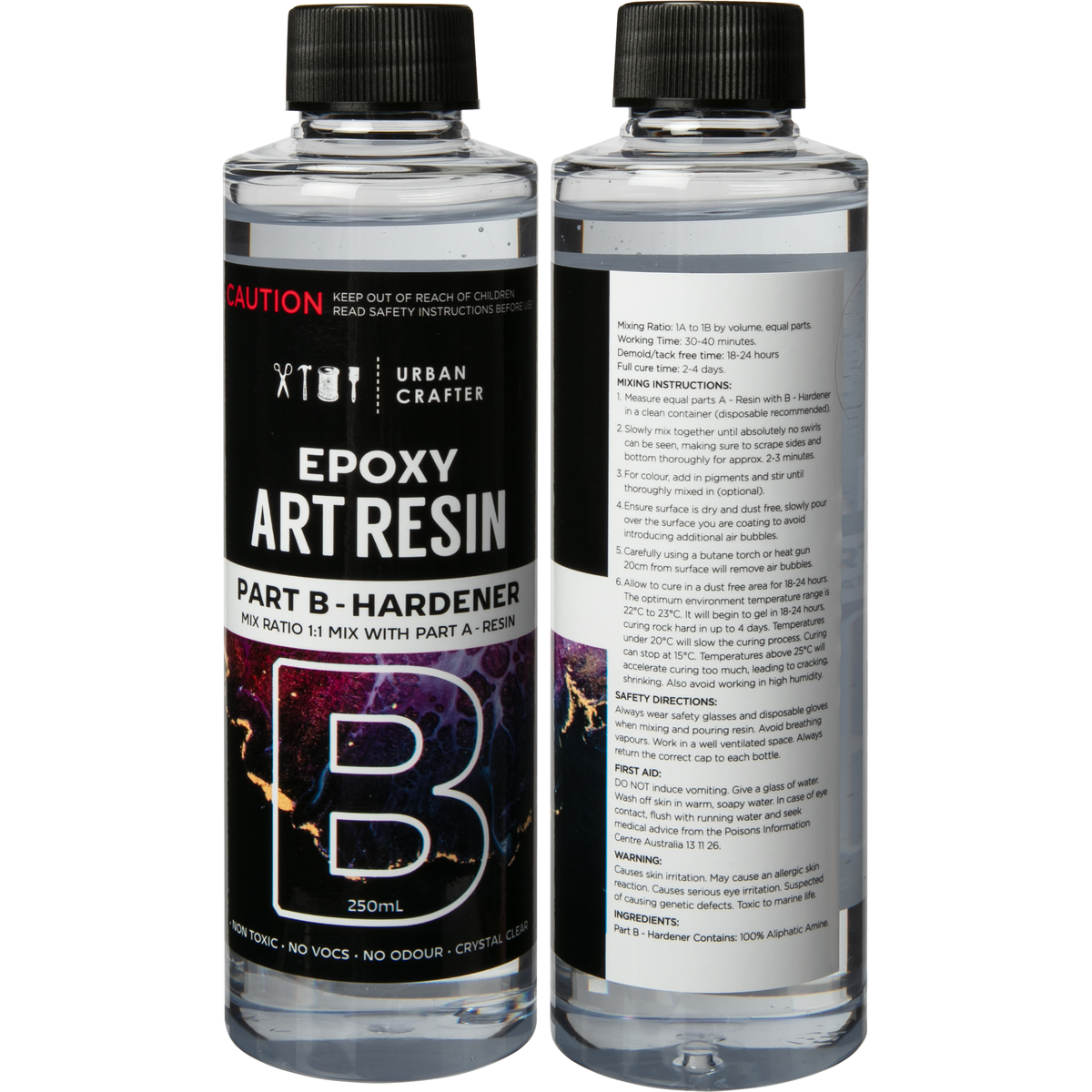Light Gray Urban Crafter Epoxy Resin Kit 1:1, 500ml (250ml + 250ml) Resin