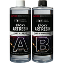 Black Urban Crafter Epoxy Resin Kit 1:1, 1Lt (500ml + 500ml) Resins for Casting