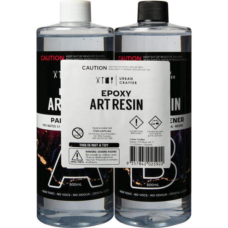 Light Gray Urban Crafter Epoxy Resin Kit 1:1, 1Lt (500ml + 500ml) Resin Craft