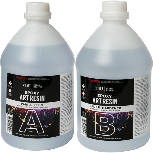 Gray Urban Crafter Epoxy Resin Kit 1:1, 3.78Lt (1.89Lt + 1.89Lt) Resin