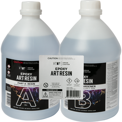 Gray Urban Crafter Epoxy Resin Kit 1:1, 3.78Lt (1.89Lt + 1.89Lt) Resin