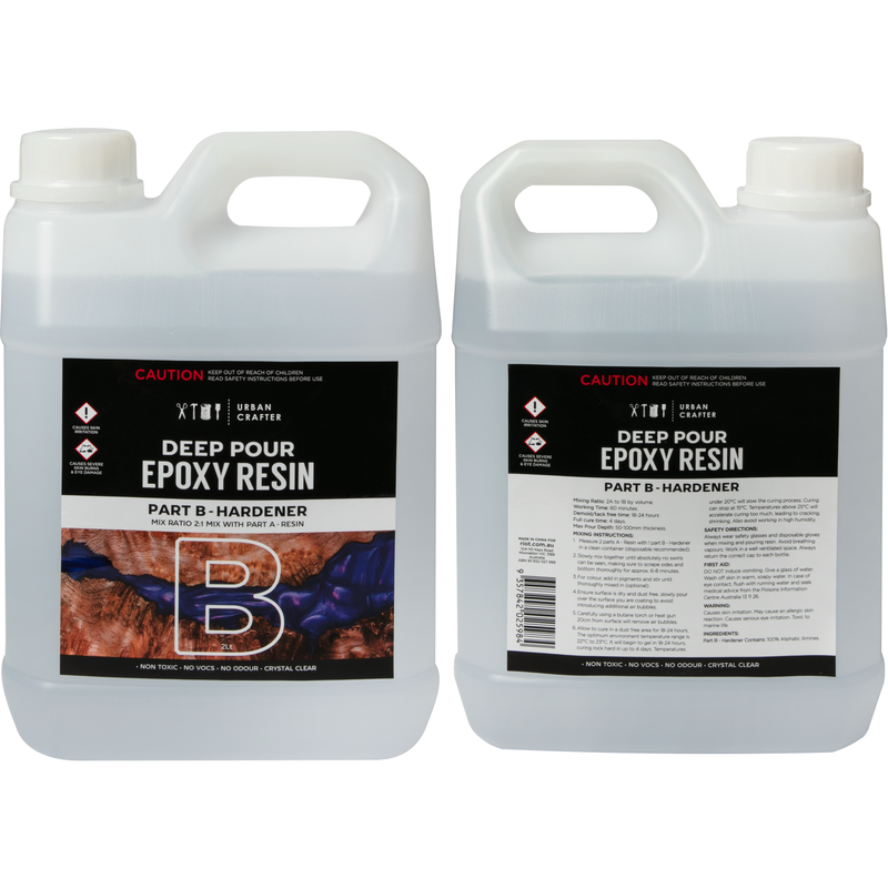 Gray Urban Crafter Deep Pour Epoxy Resin Kit 2:1, 6Lt (4Lt + 2Lt) Resin Craft