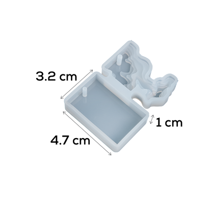 Gray Urban Crafter Silicone Beach Topographic Pendant Mould-Square Resin Moulds