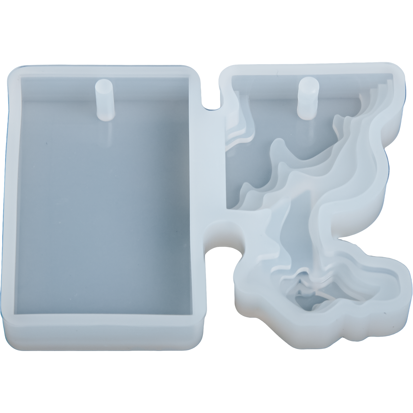 Dark Gray Urban Crafter Silicone Beach Topographic Pendant Mould-Square Resin Moulds