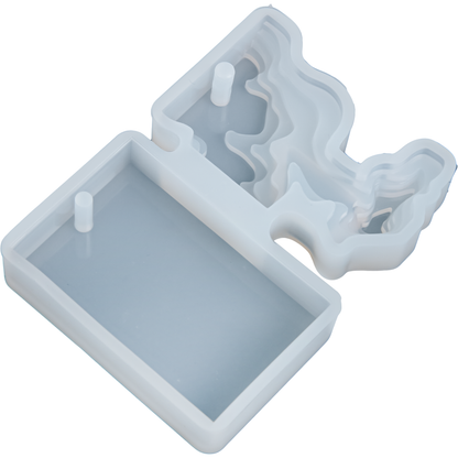Gray Urban Crafter Silicone Beach Topographic Pendant Mould-Square Resin Moulds