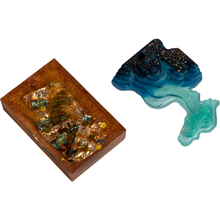 Saddle Brown Urban Crafter Silicone Beach Topographic Pendant Mould-Square Resin Moulds