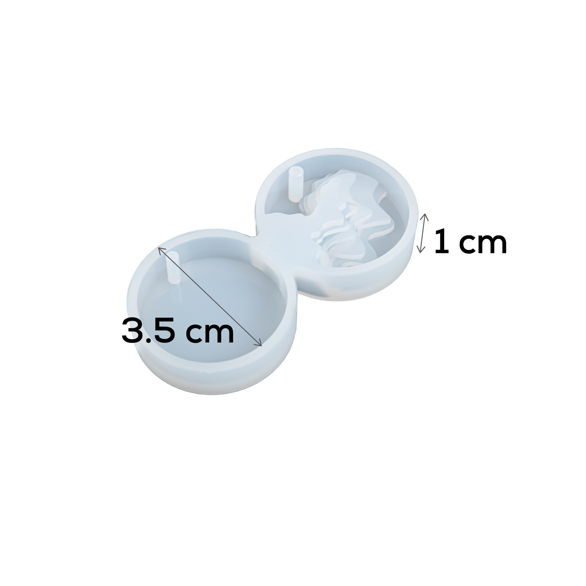 Light Gray Urban Crafter Silicone Beach Topographic Pendant Mould-Round Resin Moulds