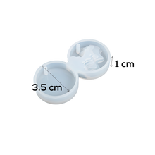 Light Gray Urban Crafter Silicone Beach Topographic Pendant Mould-Round Resin Moulds