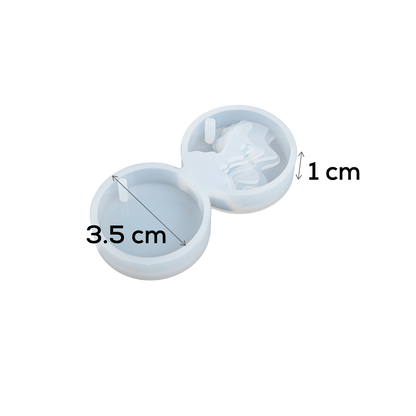 Light Gray Urban Crafter Silicone Beach Topographic Pendant Mould-Round Resin Moulds